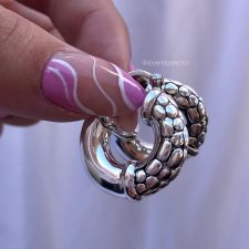 Argollas de plata inflada - AR1029