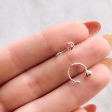 Argollas de acero blanco - AR3208