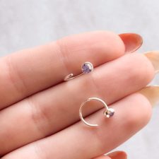Argollas de acero blanco - AR3213