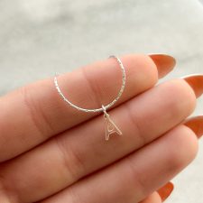Dijes iniciales de acero blanco