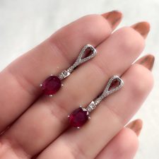 Aros con piedras preciosas de plata - ARP1071