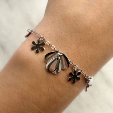 Pulsera de plata rodinada - PUL1748