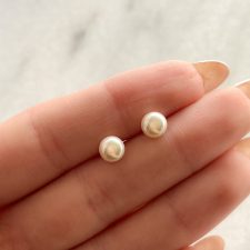 Aros perla laminado en plata - AR2678