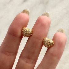Argollas de acero dorado - AR4514