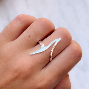 Anillo de acero blanco - AN3504