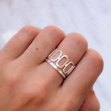 Anillo de acero blanco - AN3522