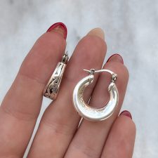 Argollas de plata inflada - AR0006