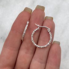 Argollas de acero blanco - AR2563