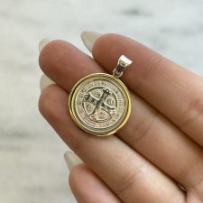 DIJE DE PLATA Y ORO - MED0197