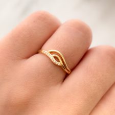 Anillo laminado en oro - AN4107